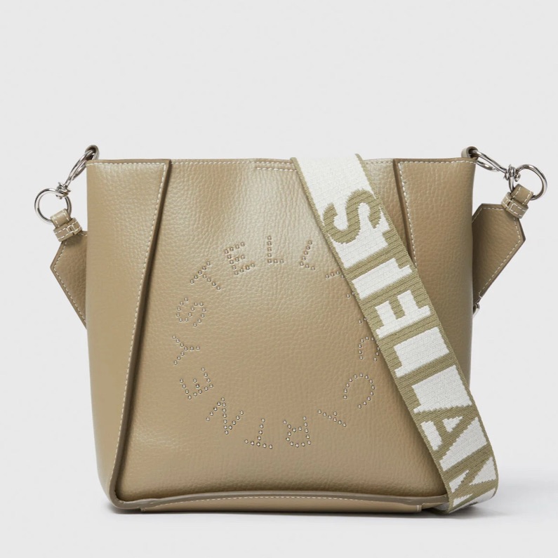 Stella Mccartney Crossbody Bag Bamboo W Studded Circular Sm Logo